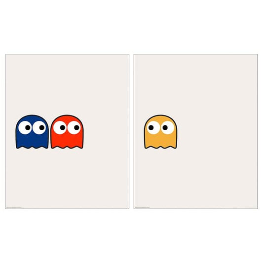 Ikea BILD - Poster, colourful ghosts, , 40x50 cm