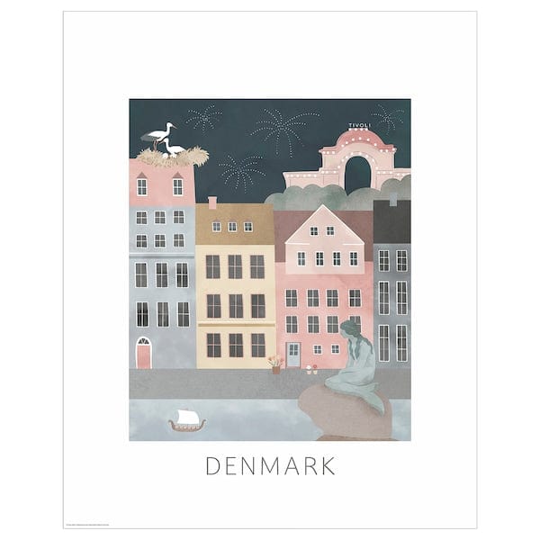 Ikea BILD - Poster, illustration, Denmark,40x50 cm