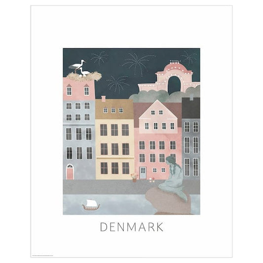 Ikea BILD - Poster, illustration, Denmark,40x50 cm