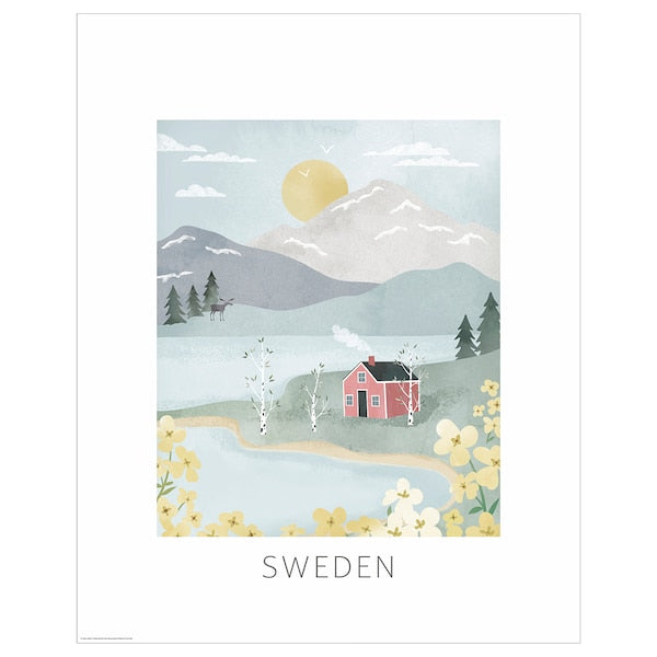 BILD - Poster, illustration, Sweden,40x50 cm - best price from Maltashopper.com 30581653
