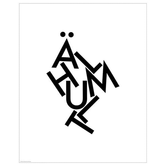 Ikea BILD - Poster, scattered letters, Älmhult,40x50 cm