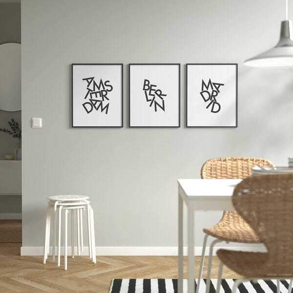 Ikea BILD - Poster, scattered letters, Amsterdam,40x50 cm