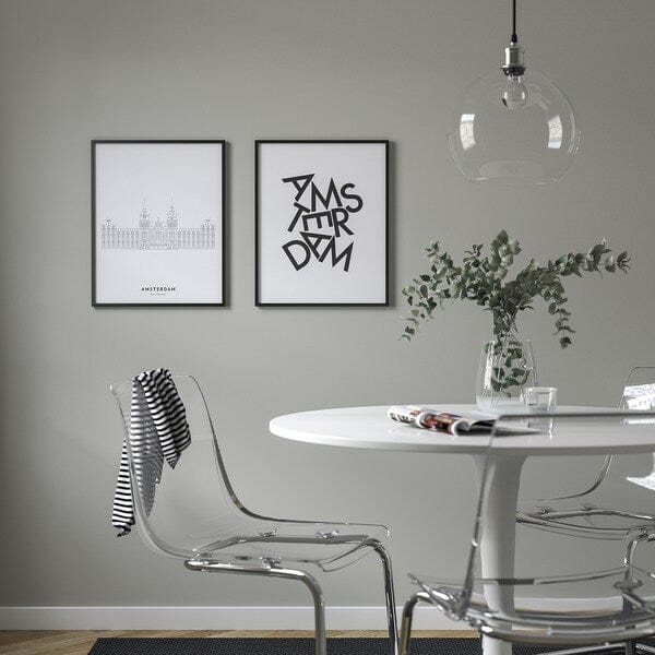 Ikea BILD - Poster, scattered letters, Amsterdam,40x50 cm