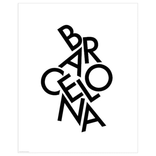 Ikea BILD - Poster, scattered letters, Barcelona,40x50 cm