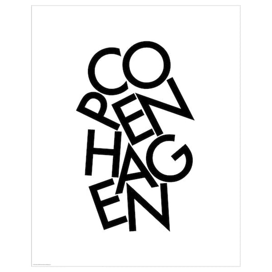 Ikea BILD - Poster, scattered letters, Copenhagen,40x50 cm