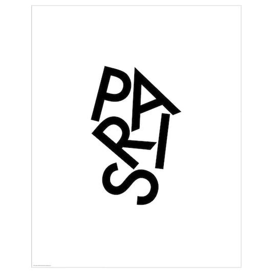 Ikea BILD - Poster, scattered letters, Paris,40x50 cm