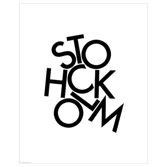 Ikea BILD - Poster, scattered letters, Stockholm,40x50 cm