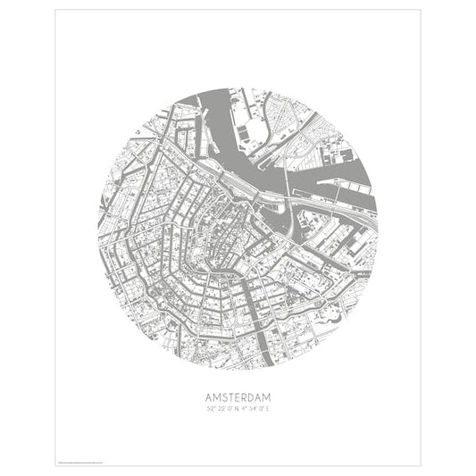 Ikea BILD - Poster, map, Amsterdam,40x50 cm