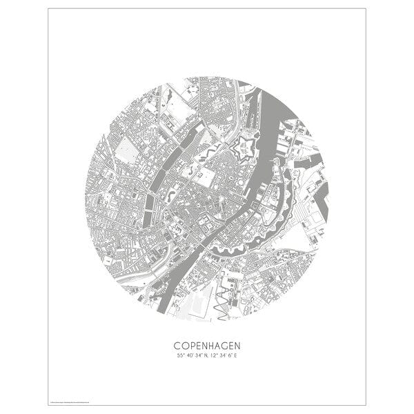 Ikea BILD - Poster, map, Copenhagen,40x50 cm