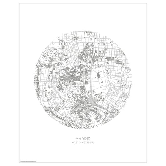 Ikea BILD - Poster, map, Madrid,40x50 cm