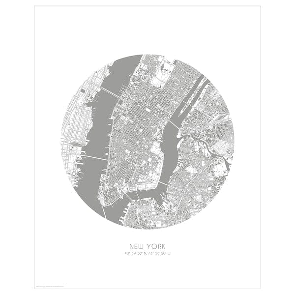 Ikea BILD - Poster, map, New York,40x50 cm