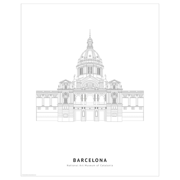 Ikea BILD - Poster, National Art Museum, Barcelona,40x50 cm