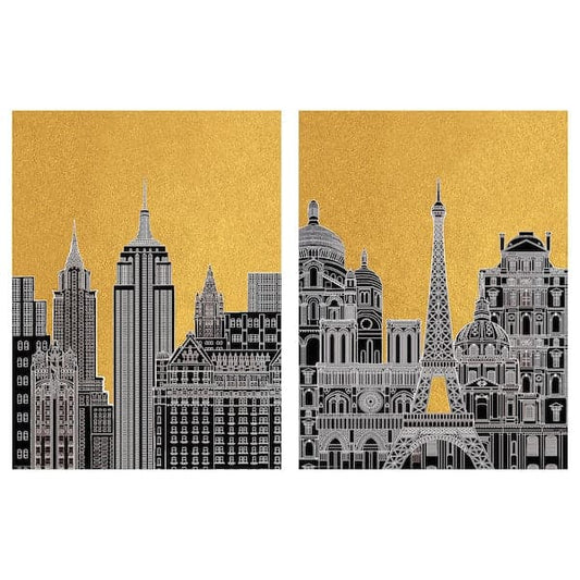 Ikea BILD - Poster, Luxe City Views, 30x40 cm