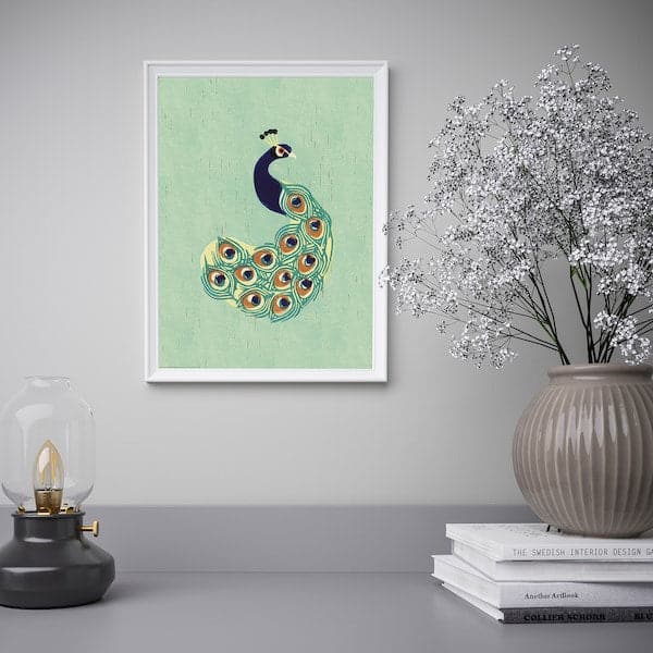 Ikea BILD - Poster, Peacock, 30x40 cm
