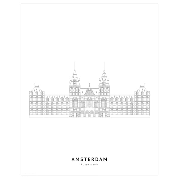 Ikea BILD - Poster, Rijksmuseum, Amsterdam,40x50 cm
