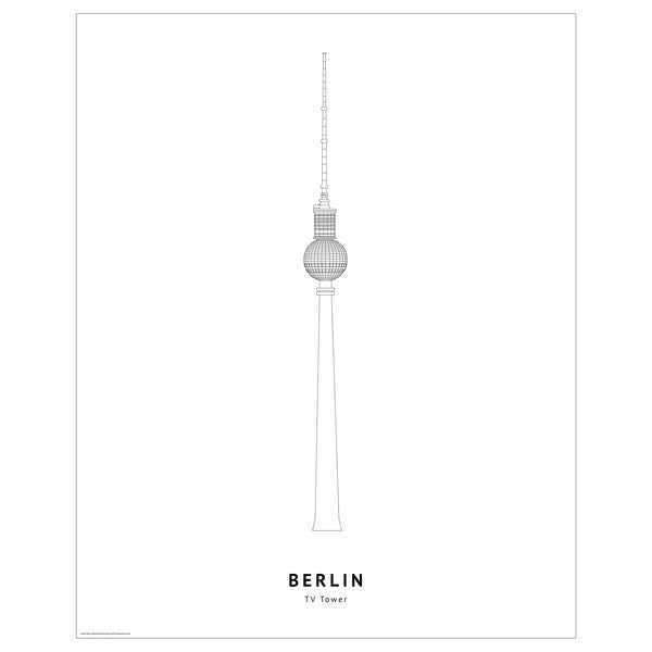 BILD - Poster, Television Tower, Berlin,40x50 cm - best price from Maltashopper.com 60586630