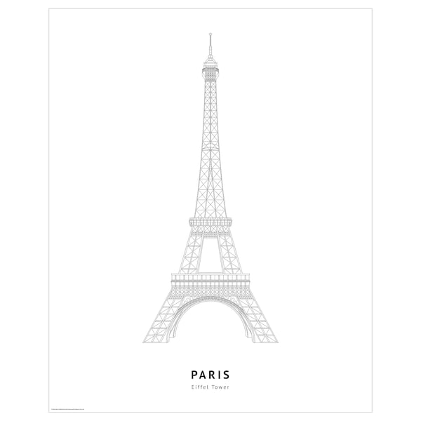 BILD - Poster, Eiffel Tower, Paris,40x50 cm - best price from Maltashopper.com 20581597