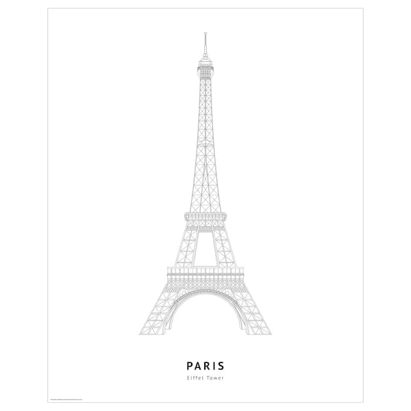 Ikea BILD - Poster, Eiffel Tower, Paris,40x50 cm