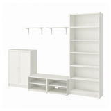 BILLY / BESTÅ TV storage combination, white, 280x40x202 cm