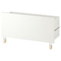 BILLY drawer, white/with castors, 80x28x43 cm