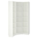 BILLY bookcase combination/crnr solution, white, 95/95x28x202 cm