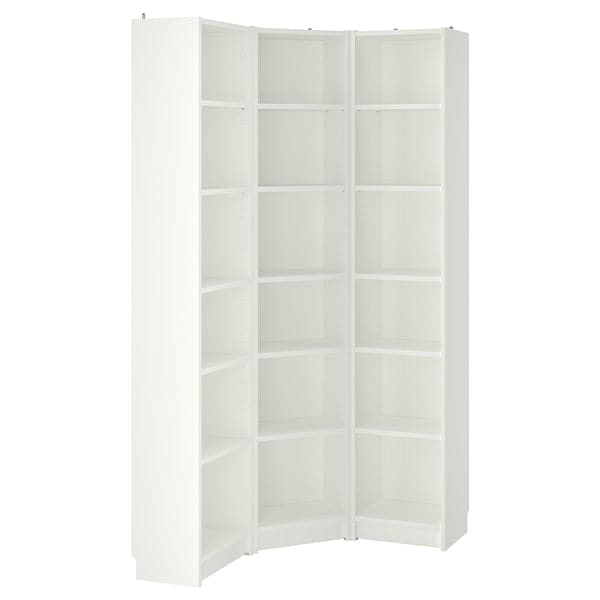Ikea BILLY - Bookcase combination/crnr solution, white, 95/95x28x202 cm