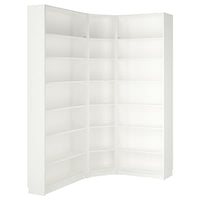 BILLY - Bookcase corner comb w ext units, white, 136/136x28x237 cm - best price from Maltashopper.com 29485836
