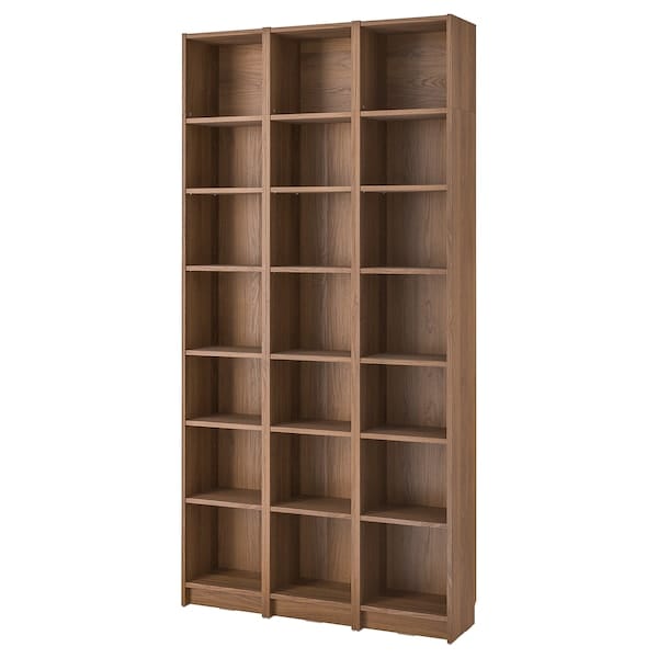 Ikea BILLY - Bookcase comb with extension units, brown walnut effect, 120x28x237 cm