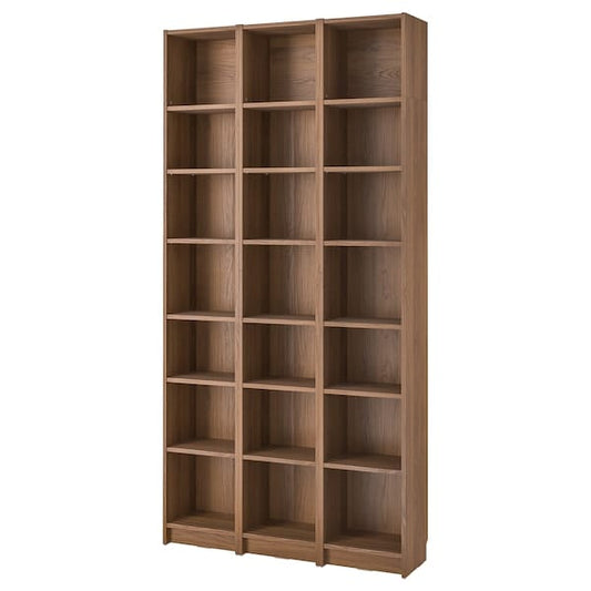 Ikea BILLY - Bookcase comb with extension units, brown walnut effect, 120x28x237 cm