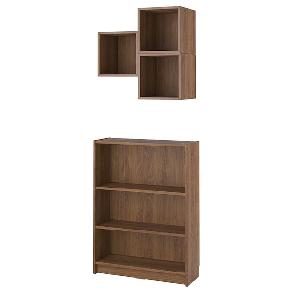 Ikea BILLY / EKET - Bookcase combination, brown walnut effect