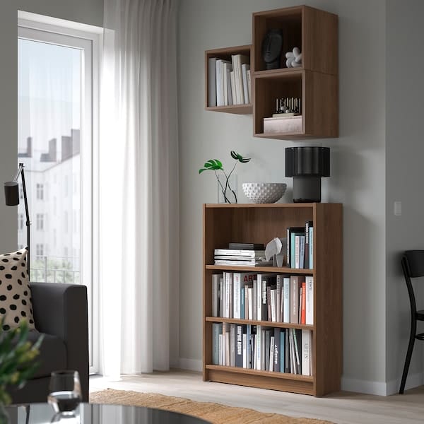 Ikea BILLY / EKET - Bookcase combination, brown walnut effect