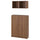 BILLY / EKET storage combination with doors, brown walnut effect, 80x106x30 cm