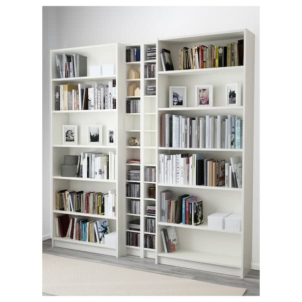Ikea BILLY / GNEDBY - Bookcase, white, 200x28x202 cm