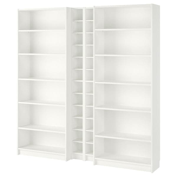 Ikea BILLY / GNEDBY - Bookcase, white, 200x28x202 cm