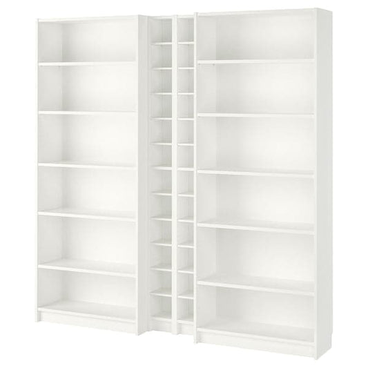 Ikea BILLY / GNEDBY - Bookcase, white, 200x28x202 cm