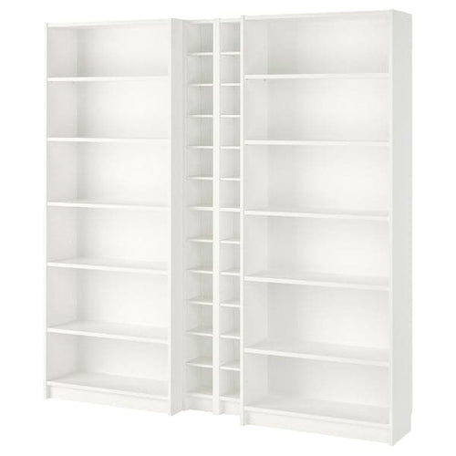 BILLY / GNEDBY - Bookcase, white, 200x28x202 cm