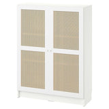 BILLY / HÖGADAL bookcase with doors, white, 80x30x106 cm