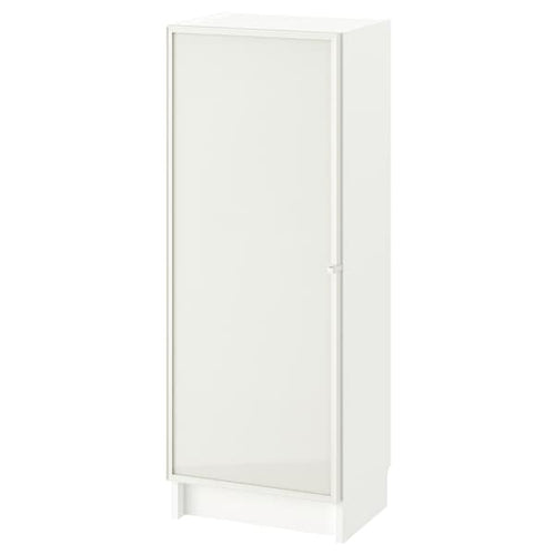 BILLY / HÖGBO - Bookcase combination w glass doors, white, 40x30x106 cm