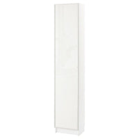 BILLY / HÖGBO - Bookcase combination w glass doors, white, 40x30x202 cm - best price from Maltashopper.com 89494423