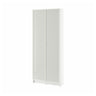 BILLY / HÖGBO bookcase with glass doors, white, 80x30x202 cm