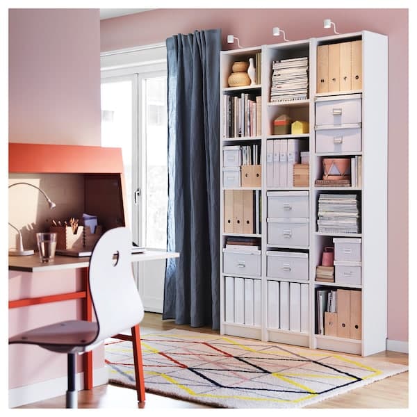 Ikea BILLY - Bookcase, white, 40x28x202 cm