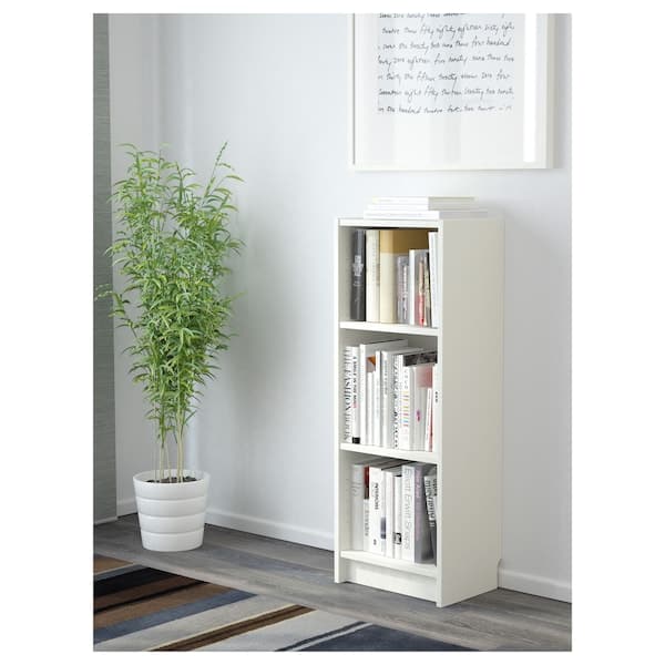 Ikea BILLY - Bookcase, white, 40x28x106 cm