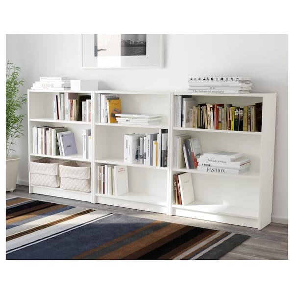 Ikea BILLY - Bookcase, white, 240x28x106 cm