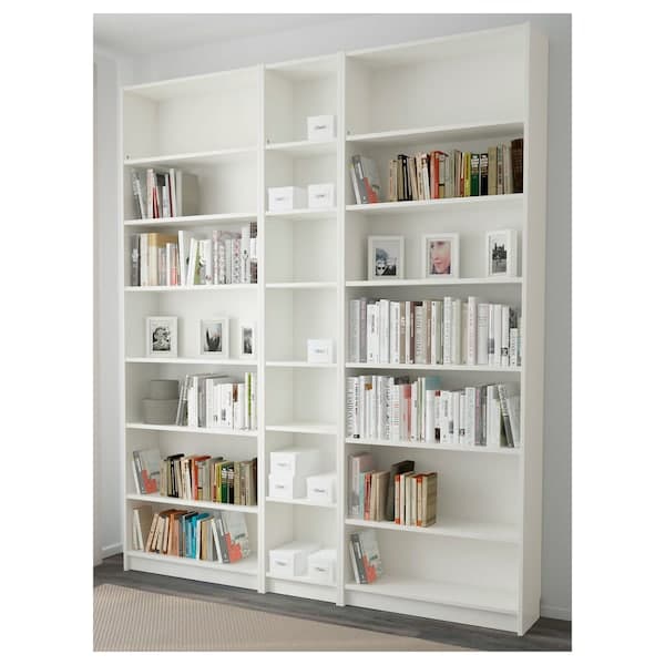 Ikea BILLY - Bookcase, white, 200x28x237 cm