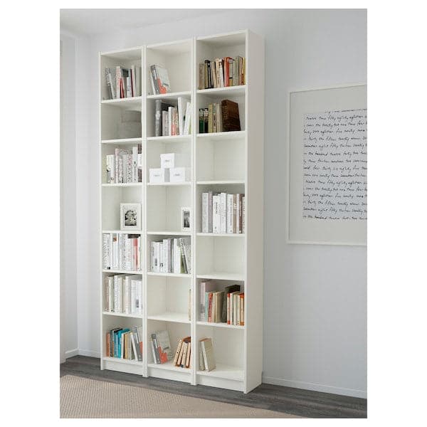 Ikea BILLY - Bookcase, white, 120x28x237 cm
