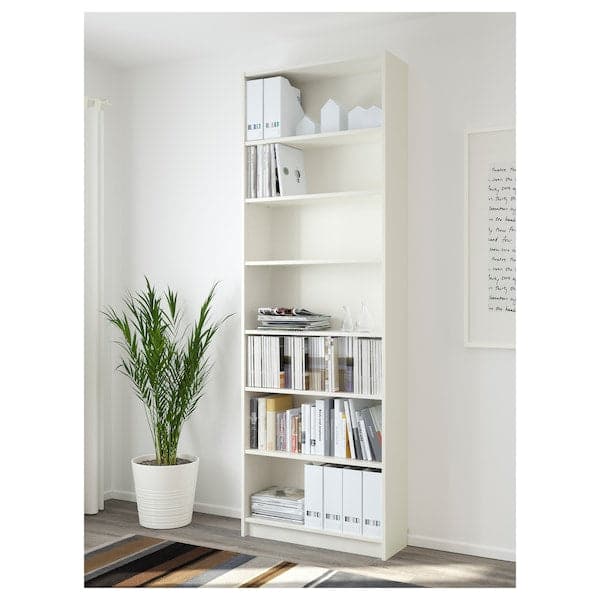 Ikea BILLY - Bookcase, white, 80x28x237 cm