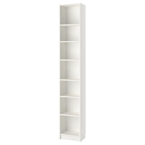 Ikea BILLY - Bookcase, white, 40x28x237 cm