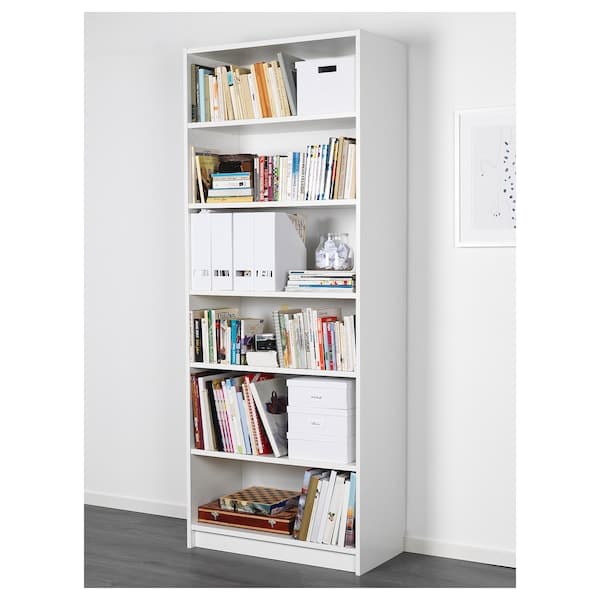 Ikea BILLY - Bookcase, white, 80x40x202 cm