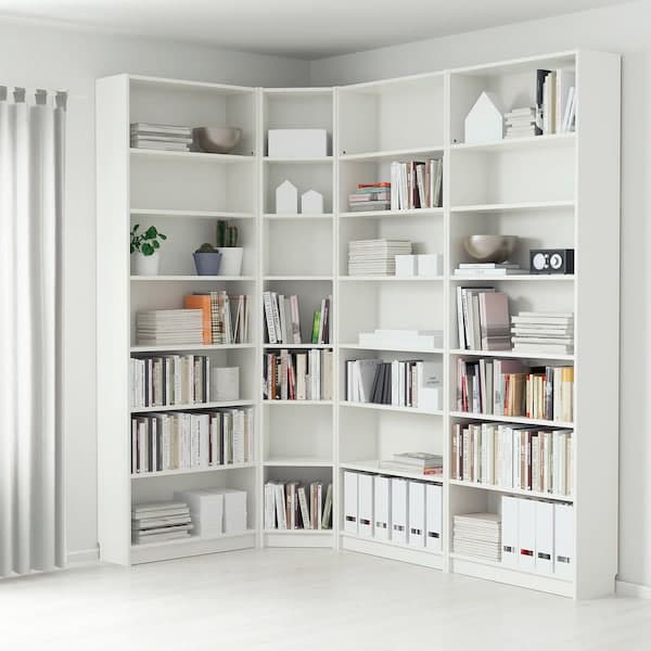 Ikea BILLY - Bookcase, white, 215/135x28x237 cm