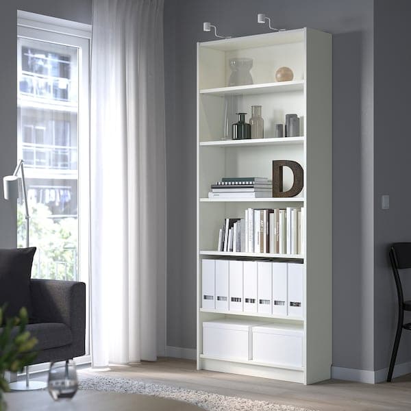 BILLY - Bookcase, white, 80x28x202 cm - best price from Maltashopper.com 00263850